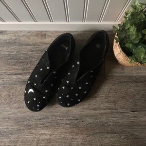 Camper | Black Slip On Shoes Silver Stars